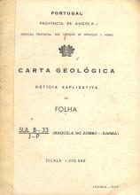 Carta Geológica de Angola. Notícia Explicativa da Folha (Maquela do Zombo-Damba)