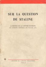 Sur la question de Staline