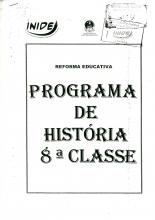 Programa de História 8ª Classe. Reforma Educativa
