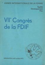 VII Congrès de la FDIF. Berlim, RDA, le 26 Octobre 1975