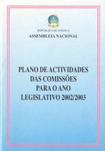 Plano de Actividades das Comissões para o Ano Legislativo 2002/2003