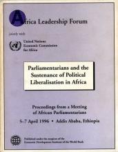 Parliamentarians and the Sustenance of Political Liberalisation in Africa