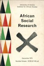 African Social Research (Univ. of Zambia)