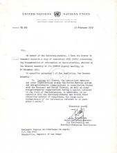 Carta de I.S. Djermakoye (ONU) ao MPLA