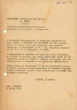 Carta-circular da Com. Prep. do Congresso com Estatutos do MPLA