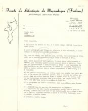 Carta de Marcelino dos Santos a Lúcio Lara