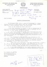 Carta de Arslan Humbaraci a Maurice Strong