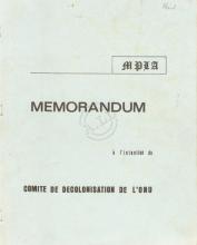 Memorandum à l’intention du Comité de décolonisation de l’ONU