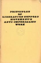 Principles of Liberation Support Movement's Anti-Imperialist Work