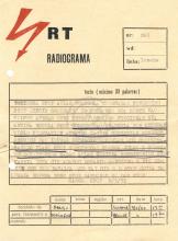 Radiograma de Sango a Tchiweka, nº 265