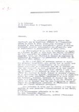 Carta de Eduardo dos Santos (CVA) ao presidente da Cruz Vermelha da Jugoslávia