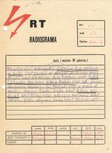 Radiograma de Pedalé a Tchiweka, nº 011 (Sector A)