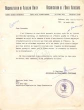 Carta de Ouatarra (OUA) a Lúcio Lara (MPLA)