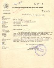 Carta de Agostinho Neto a Dramane Ouatarra (OUA), assinada