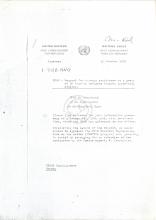 Carta do UNHCR acompanhada de uma carta do GRAE a pedir bolsas de estudo