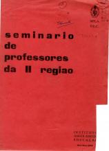 Capa dos documentos do Seminário com Listagem dos documentos