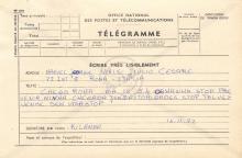 Telegrama de Kilamba a Manuel Jorge