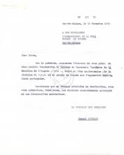 Carta de Pascal Luvualu ao Embaixador da Guiné na Tanzânia