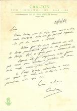 Carta de José Condesse a Lúcio Lara