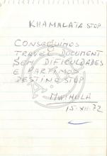 Rascunho de telegrama de Mwihula a Khamalata