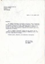 Carta de Paulo dos Anjos ao Services administratifs du Comptoir Suisse