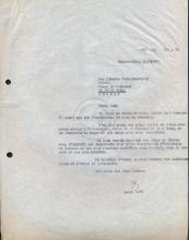 Carta de Lúcio Lara a Ginette Fontaine-Eboué (UNESCO - Paris)
