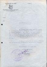 Certificado assinado por Ileka Mboyo para Kanguinga João Castro
