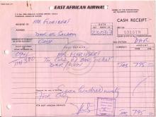 «Cash Receipt» da East African Airways