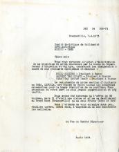 Carta de Lúcio Lara ao Comité Soviético de solidariedade afro-asiático