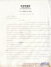 Carta de Gérard-Roger Saint-Victor, do jornal «Kombe» ao MPLA