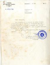 Carta de Ivan Kanev à Direcção do MPLA