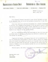Carta de Dramane Ouattara (OUA) a Lúcio Lara