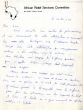 Carta de Jacques Roy a Lúcio Lara