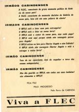Panfleto da FLEC para “Irmãos Cabindenses…"