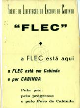 Panfleto da FLEC “Frente de Libertação do Enclave de Cabinda FLEC…”