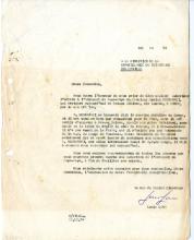 Carta de Lúcio Lara à Direcção da «Surveillance du Territoire»
