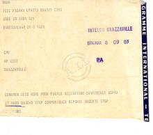 Telegrama do DRE de Dar-es-Salaam à CPR-Brazzaville