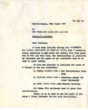 Carta de Manuel Soares da Silva à Aliança Socialista Jugoslava