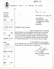 Carta de Lúcio Lara ao Embaixador da URSS no Congo