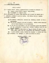Ordem de serviço de Matsendé, assinada por Costa
