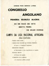 Convocatória para a 1ª Reunião Magna do Congresso Angolano