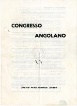 Congresso angolano – objectivos do movimento livre discussão