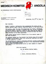 Carta de J. Kanis ao MPLA