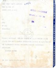 Telegrama de Eriksson ao MPLA