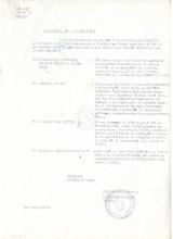Ordem de serviço do Conselho escolar de Matsendé, assinado por Tchiaku