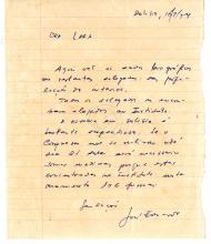 Carta de José Eduardo a Lúcio Lara