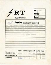 Radiograma nr. /1001