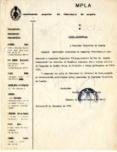Carta credencial (à Comissão Directiva de Luanda)
