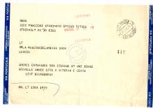 Telegrama de Leif Biureborgh ao MPLA