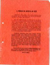 Panfleto do MPLA-Chipenda «A posição da Revolta do Leste».